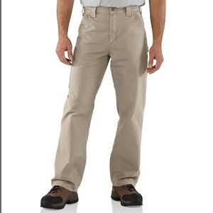 Carhartt Utility Work Pants Loose Relaxed Fit Canvas Khaki Tan 32X32